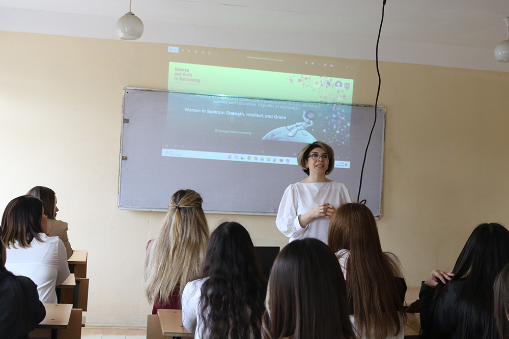 Rəsədxananın gənc alimləri Sumqayıt Dövlət Universitetində elmi-populyar tədbir keçirib