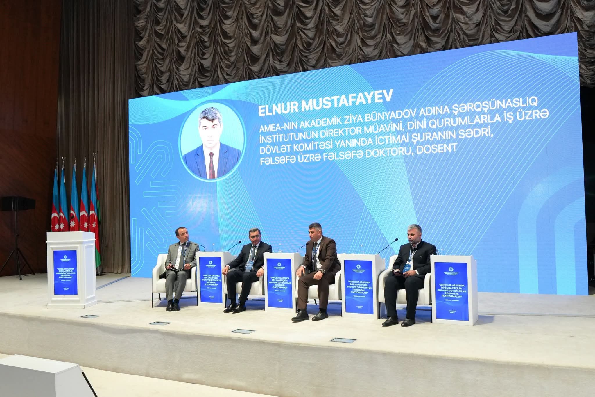 Şərqşünas alim Şəmkirdə regional konfransda sosial medianın gənclərin mənəvi dünyagörüşünə təsirlərindən danışıb