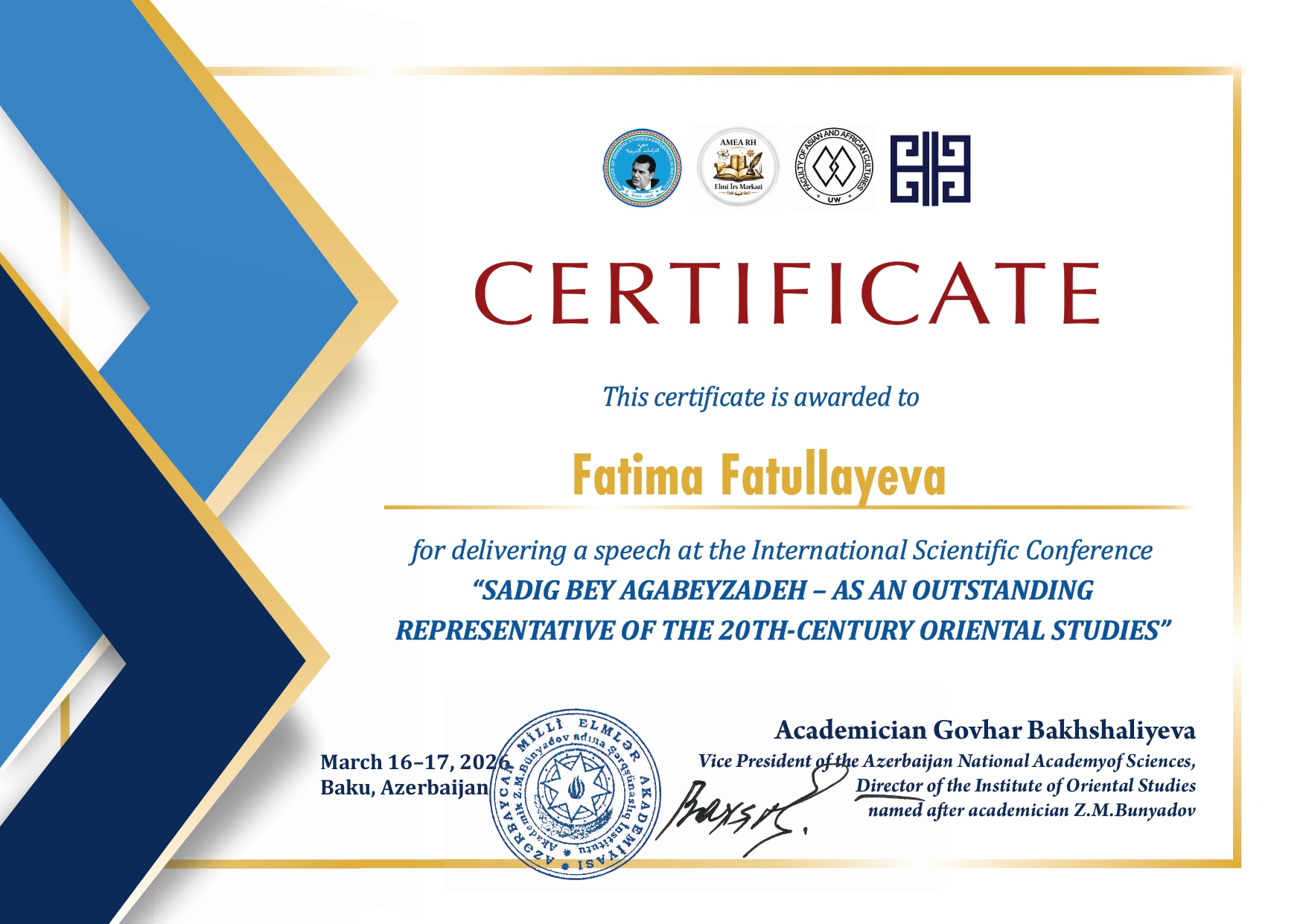 Dilçilik İnstitutunun doktorantı Beynəlxalq konfransda iştirak etmişdir