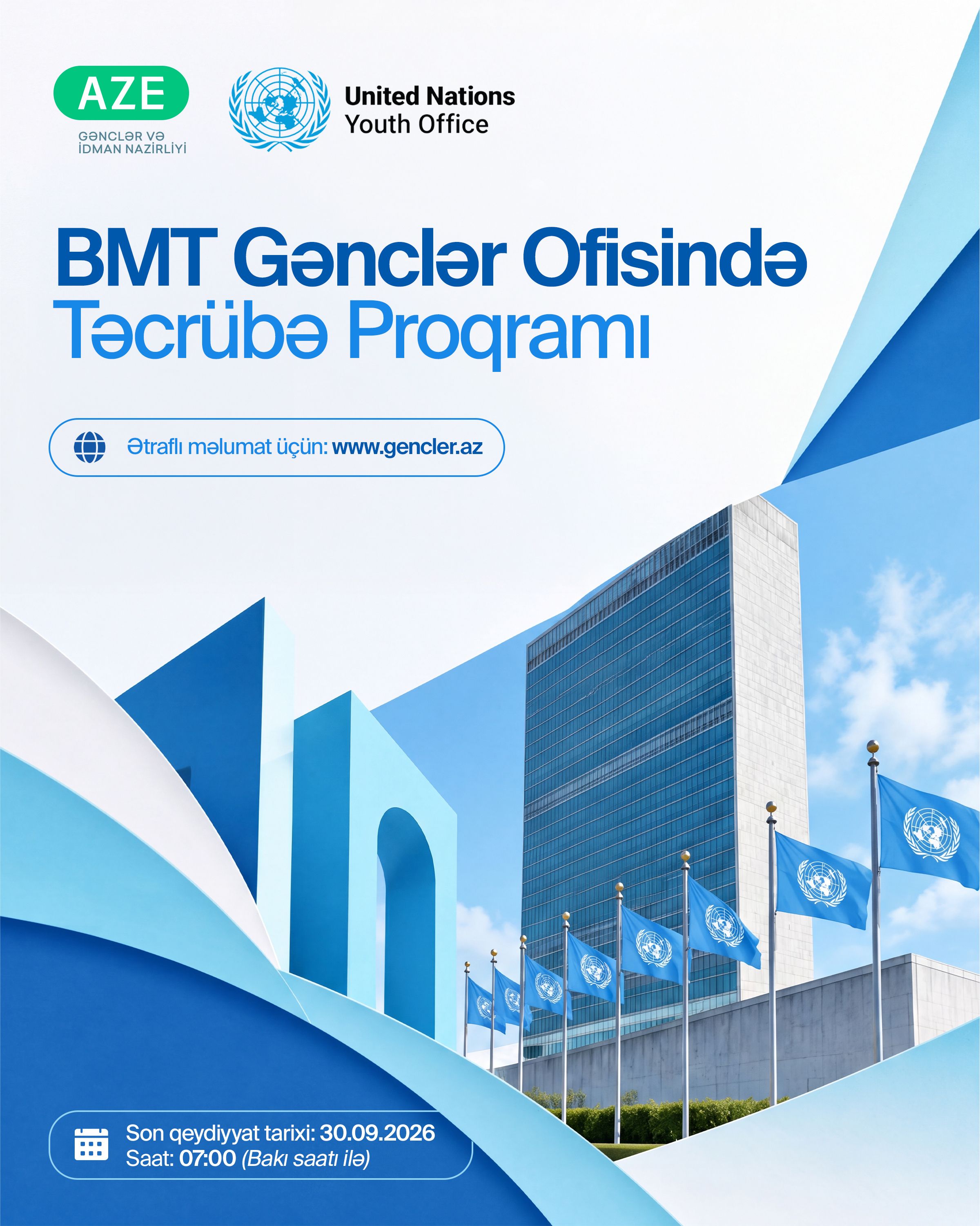 Azərbaycan gəncləri üçün BMT Gənclər Ofisində beynəlxalq təcrübə proqramı